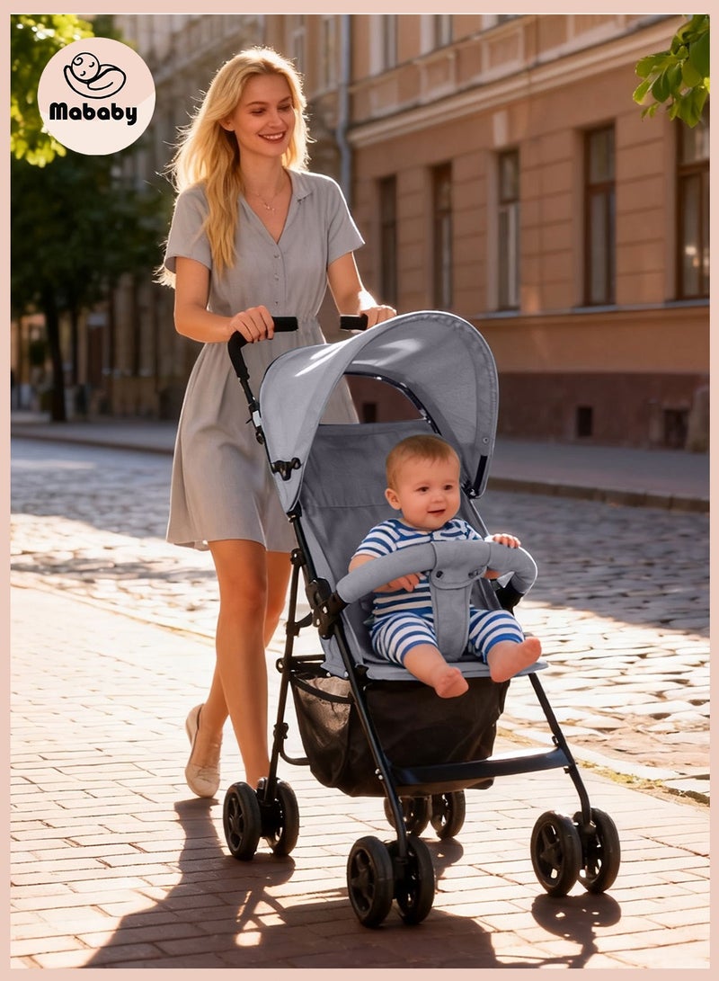 ما بيبي عربات أطفال صغار خفيفة الوزن، عربة سفر للأطفال الصغار سهلة الطي، عربة أطفال صغيرة مع مظلة - Image 1