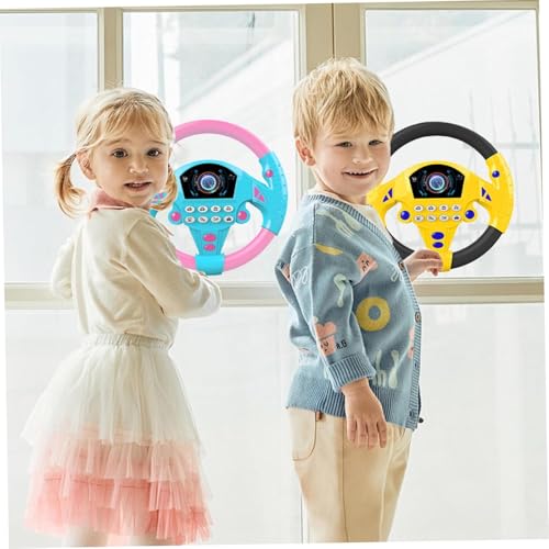 Slipps Kids Car Steering Wheel Toy, Steering Wheel Simulator | Battery Powered Cute Sensory Toys with Suction Cup, 360-Degree Rotatable Musical Driving Toy for Kids Boys Girls (Yellow Black) - Image 5