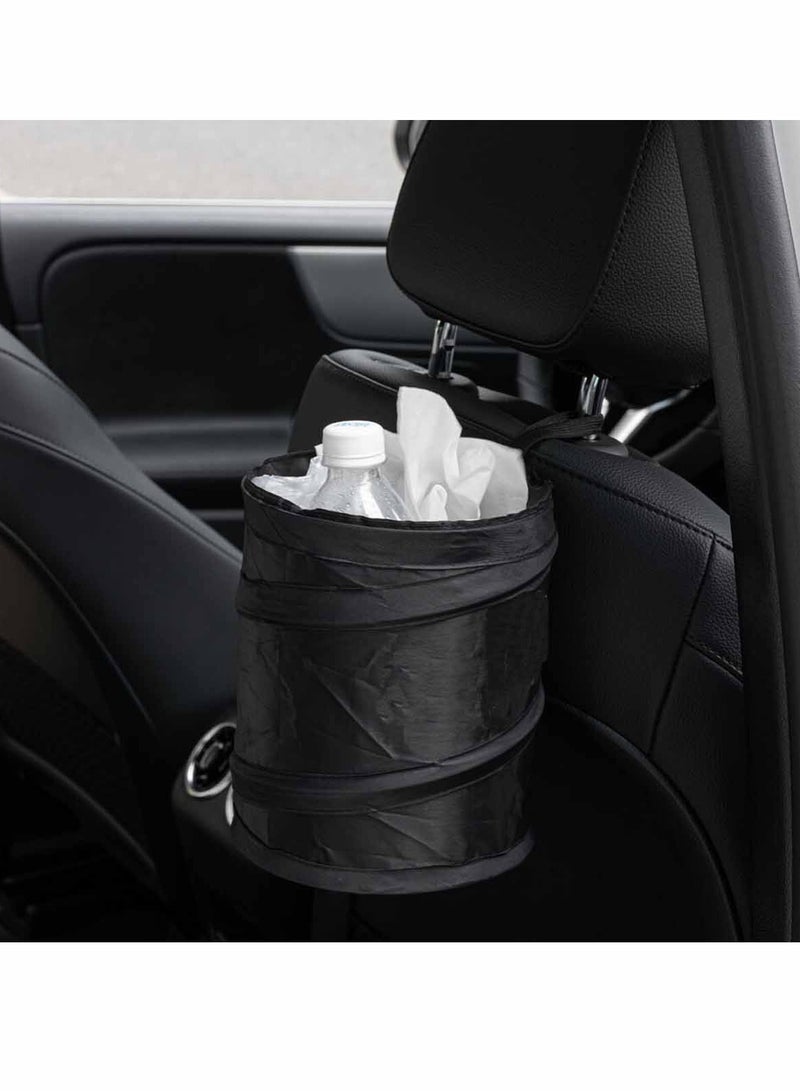 Generic Hanging Stand Car Trash Can Foldable Trash Bag for Car Home Office, Black  - Image 4