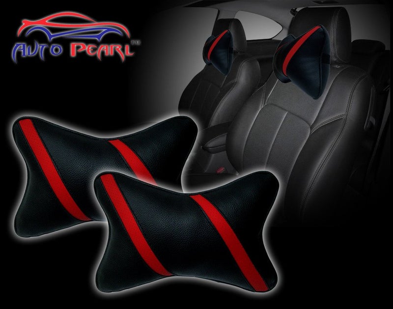 Auto Pearl Make Strip Red Car Neck Cushion/Neck Pillow Compatible with - City - Image 3