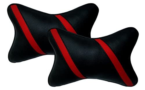 Auto Pearl Make Strip Red Car Neck Cushion/Neck Pillow Compatible with - City - Image 5