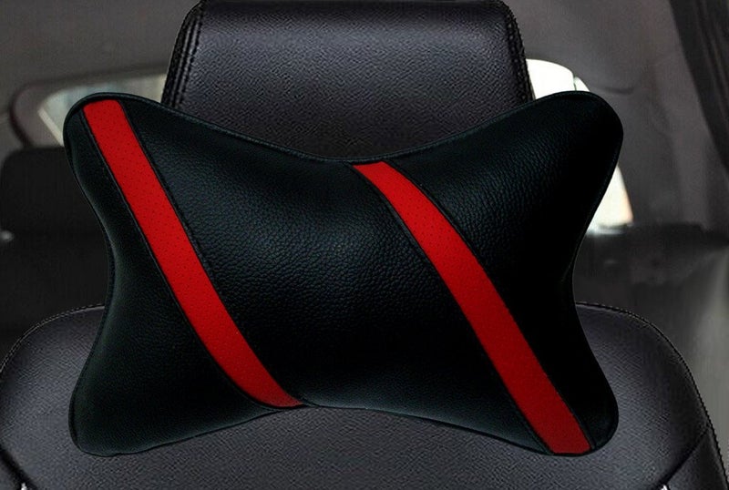 Auto Pearl Make Strip Red Car Neck Cushion/Neck Pillow Compatible with - City - Image 4