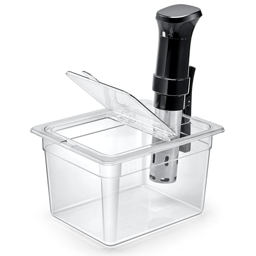 HOMENOTE Sous Vide Container 12 Quart with Universal Collapsible Hinged LidSous Vide Accessories Kit BPA FreeCompatible with Anova and Most Sous Vide Cookers - Image 1