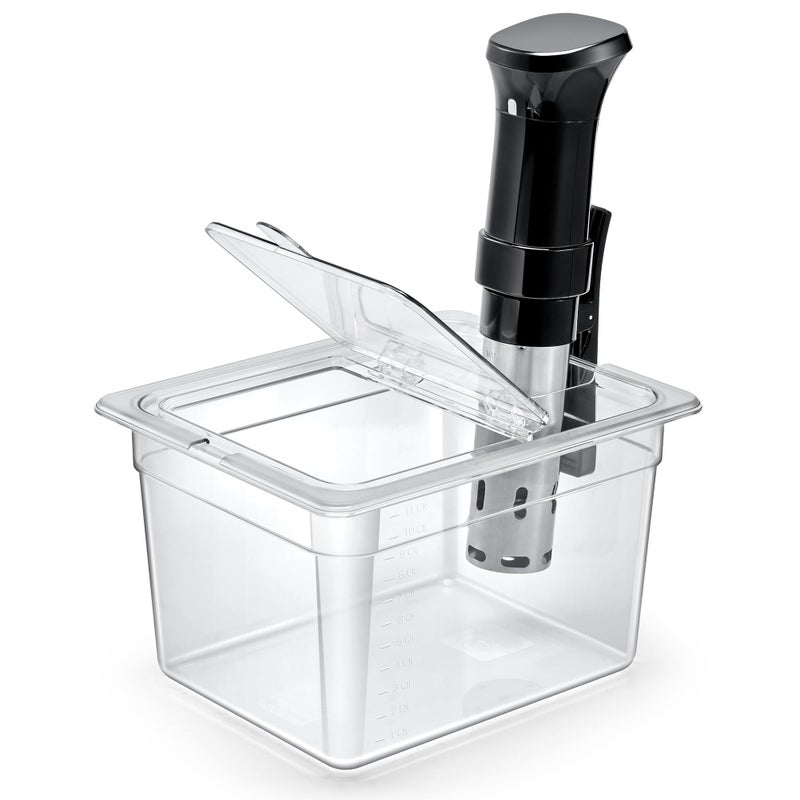 HOMENOTE Sous Vide Container 12 Quart with Universal Collapsible Hinged LidSous Vide Accessories Kit BPA FreeCompatible with Anova and Most Sous Vide Cookers - Image 2