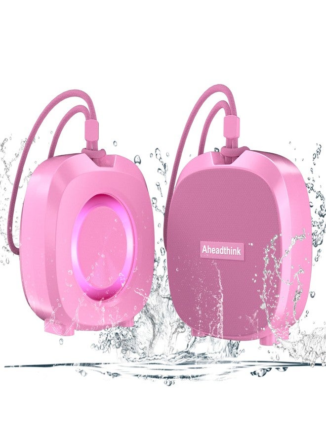 Aheadthink Bluetooth Speaker, Portable Wireless Bluetooth Speaker, IPX5 Waterproof Speaker, Bluetooth5, RGB Color Lights, Loud Stereo Sound, Bass, TWS Pairing, Suitable for Party, Home, Outdoor. (Pink) - Image 1