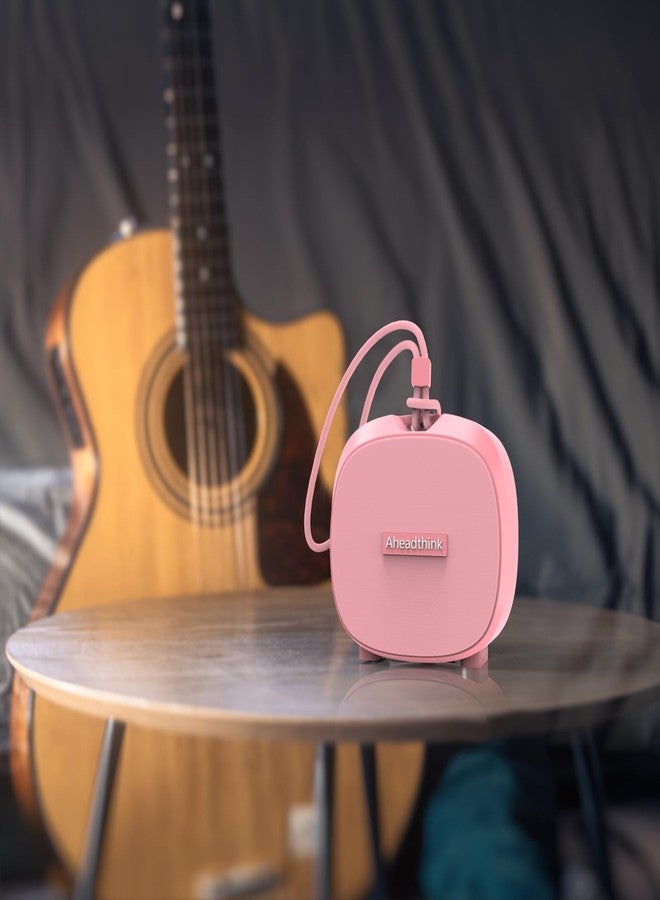 Aheadthink Bluetooth Speaker, Portable Wireless Bluetooth Speaker, IPX5 Waterproof Speaker, Bluetooth5, RGB Color Lights, Loud Stereo Sound, Bass, TWS Pairing, Suitable for Party, Home, Outdoor. (Pink) - Image 5