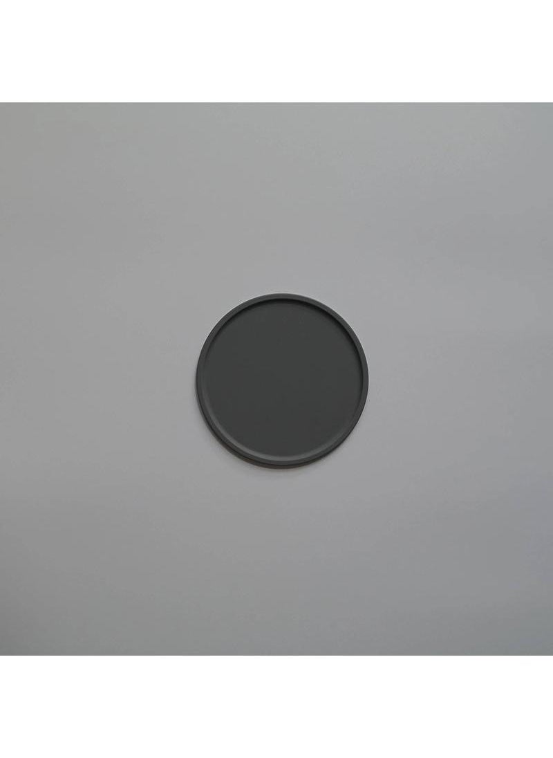 Y&D - Nordic Morandi Color Silicone Anti-overflow Coaster High Temperature Heat Insulation Pad Thickened Round Table Mat-Grey11*11*0.3cm - Image 1