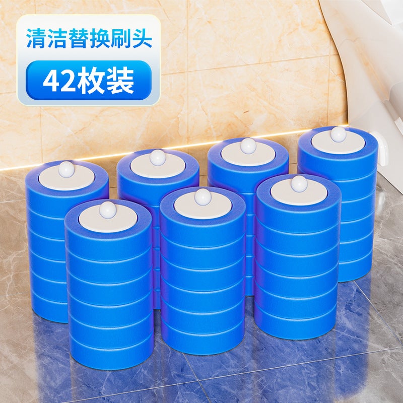 Platinum Disposable Toilet Brush Household No-Dead-Corner Toilet Brush Replacement Head Set Wall-Mounted Bathroom Cleaning  Brush - Image 1