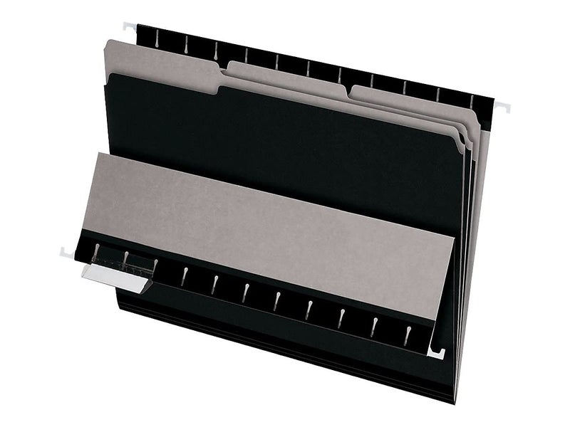 Pendaflex Interior File Folders, 1/3 Cut, Top Tab, Letter Size, Black 100 per Box (4210 1/3 BLA) - Image 2