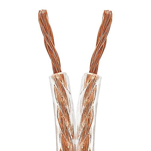 Cmple - 2 Conductor 16AWG Speaker Wire for Home Theater System, Amplifier, Car Audio Speaker Cable - 50 Feet, Clear - Image 2