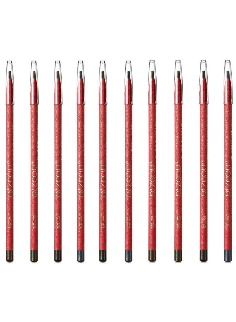 Cool Baby COOLBABY 10PCS Eyebrow Pencil Waterproof Eyebrow Tattoo Tint Enhancers Long Lasting Cosmetics Professional Makeup Brow Lift Eye Brow Pencil - Image 1