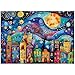 PPuzzling Colorful Houses Puzzles for Adults 1000 Pieces Village Night Landscape Jigsaw Puzzles Fantasy Abstract Starry Sky Puzzle as Nature Decor - Image 2