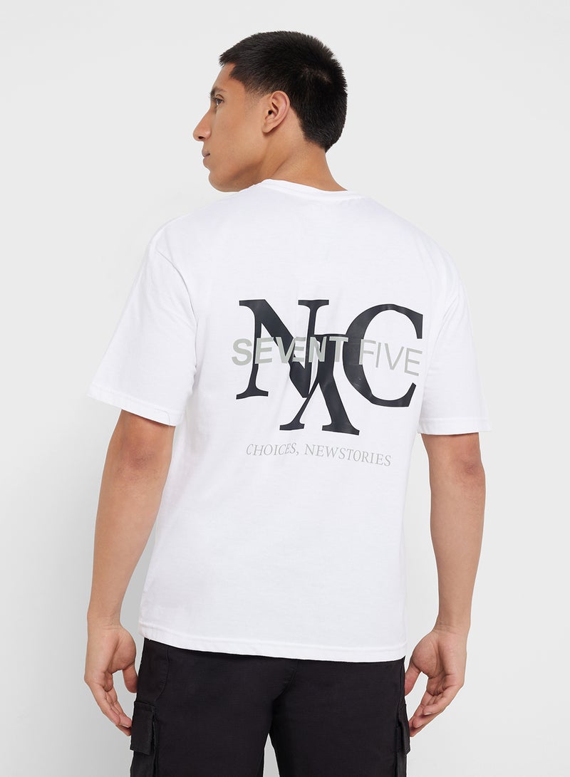 Seventy Five Graphic Print Oversized T-Shirt - Image 1