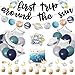 Bessmoso First trip Around the Sun Birthday Decorations 58pcs Outer Space 1st Birthday Banner First Trip Around the Sun Cake Toppers Solar System Party Balloons for Galaxy Party Supplies set - Image 3