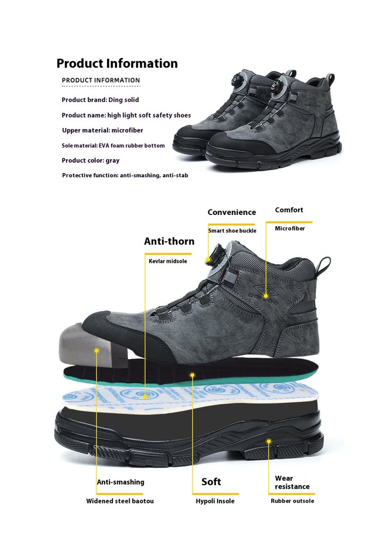 Steel Toe Shoes for Men Lightweight Safety Shoes Comfortable Puncture Proof Slip On Indestructible Work Shoes and Fashion Sneakers. - Image 3