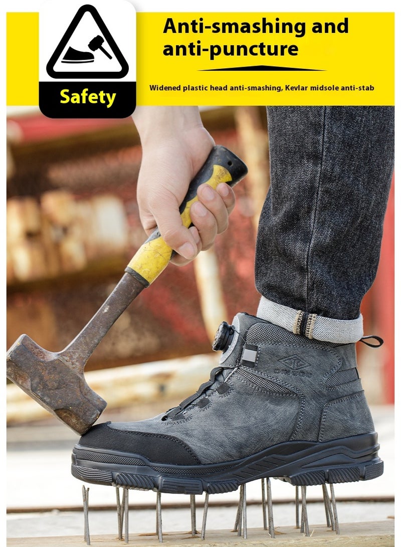 Steel Toe Shoes for Men Lightweight Safety Shoes Comfortable Puncture Proof Slip On Indestructible Work Shoes and Fashion Sneakers. - Image 5