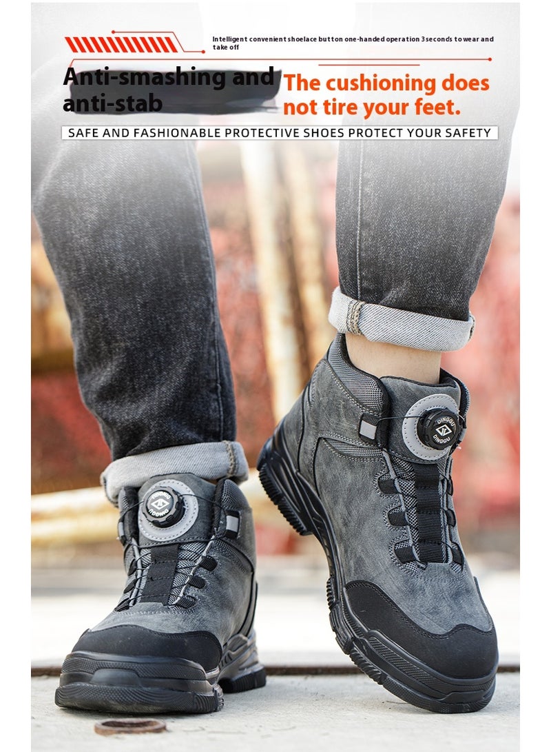 Steel Toe Shoes for Men Lightweight Safety Shoes Comfortable Puncture Proof Slip On Indestructible Work Shoes and Fashion Sneakers. - Image 1