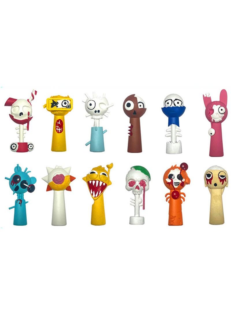 Y&D 12 Pcs Sprunki  Figure Toys The Sprunki  Action Figure Toys For Fans Boys And Girls Best Gifts Sprunki Series Figures Model Birthday Cake Toppers 