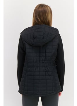 Reebok Women Sportswear Fit Brand Logo Training Jacket, Black  - Image 3