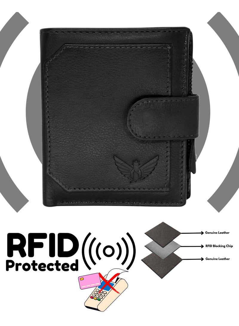 جيلدان محفظة جلدية أصلية JILDAAN للرجال مع حجب RFID مع 10 فتحات لبطاقات الائتمان ، 1 بطاقة سهلة الوصول ، 2 مقصورات نقدية وجيب سحاب 1 ، محفظة تأتي مع صندوق هدايا. - Image 4