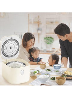 VRCOW Rice Cooker Small 2.5 L with Steamer, Digital Multi Cooker with Timer and Keep Warm Function,Non-Stick Cooking Pot,3-Cup Capacity for Rice,Soup,Eggs,Compact Size, (Beige)  - Image 4