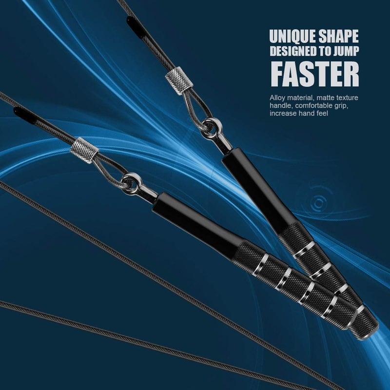 Wastou Jump Rope, Speed Jumping Rope for Training Fitness Exercise, Adjustable Adults Workout Skipping Rope for Men, Women, Kids, Girls - Image 4