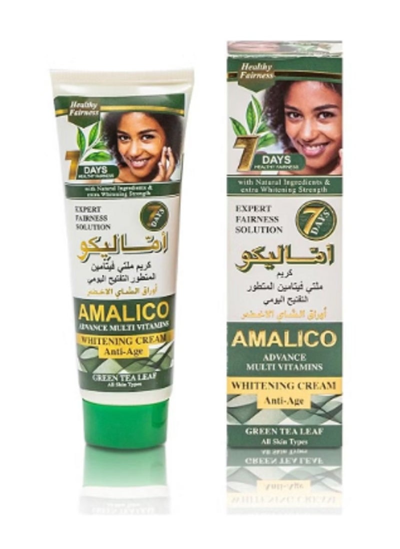 AMALICO Advanced Cream Whitening Anti-Age With Green Tea Leaf For All Skin Type 