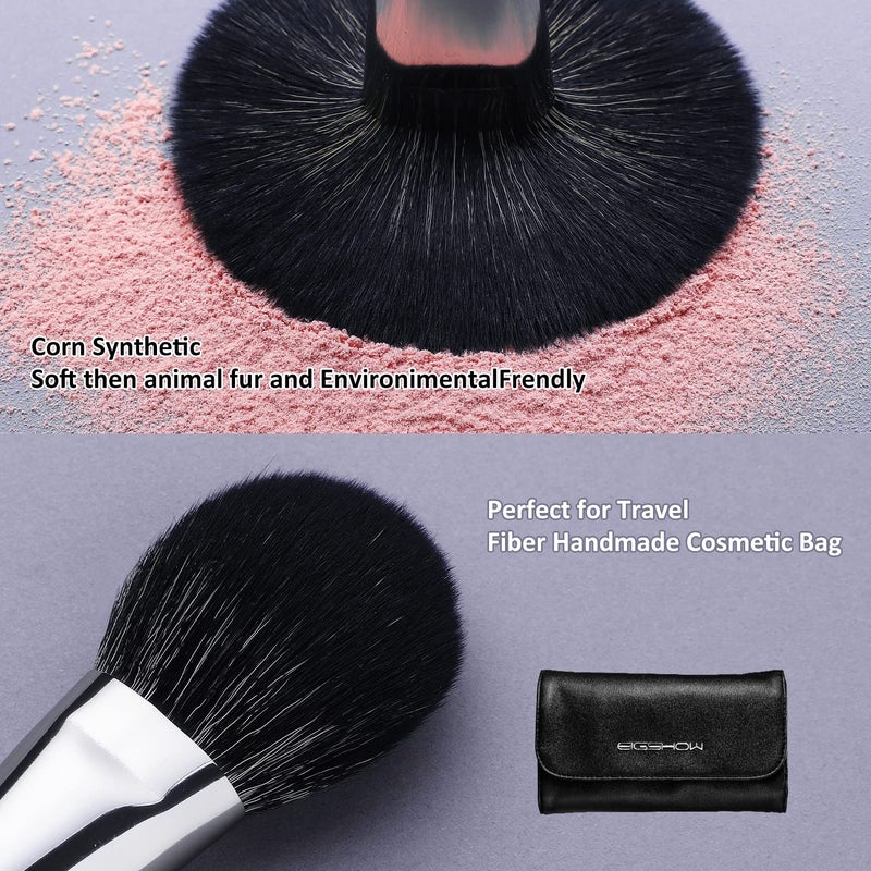 EIGSHOW Professional Makeup Brush SetEigshow Makeup Brushes Perfect for Foundation Face Powder Blending Blush Bronzer Eyeliner Eye Shadow Brows with CasePRO 18pcs Grey - Image 4