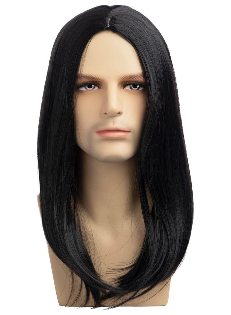 Estelle Men Wig, Medium Long Straight Wig, - Image 2