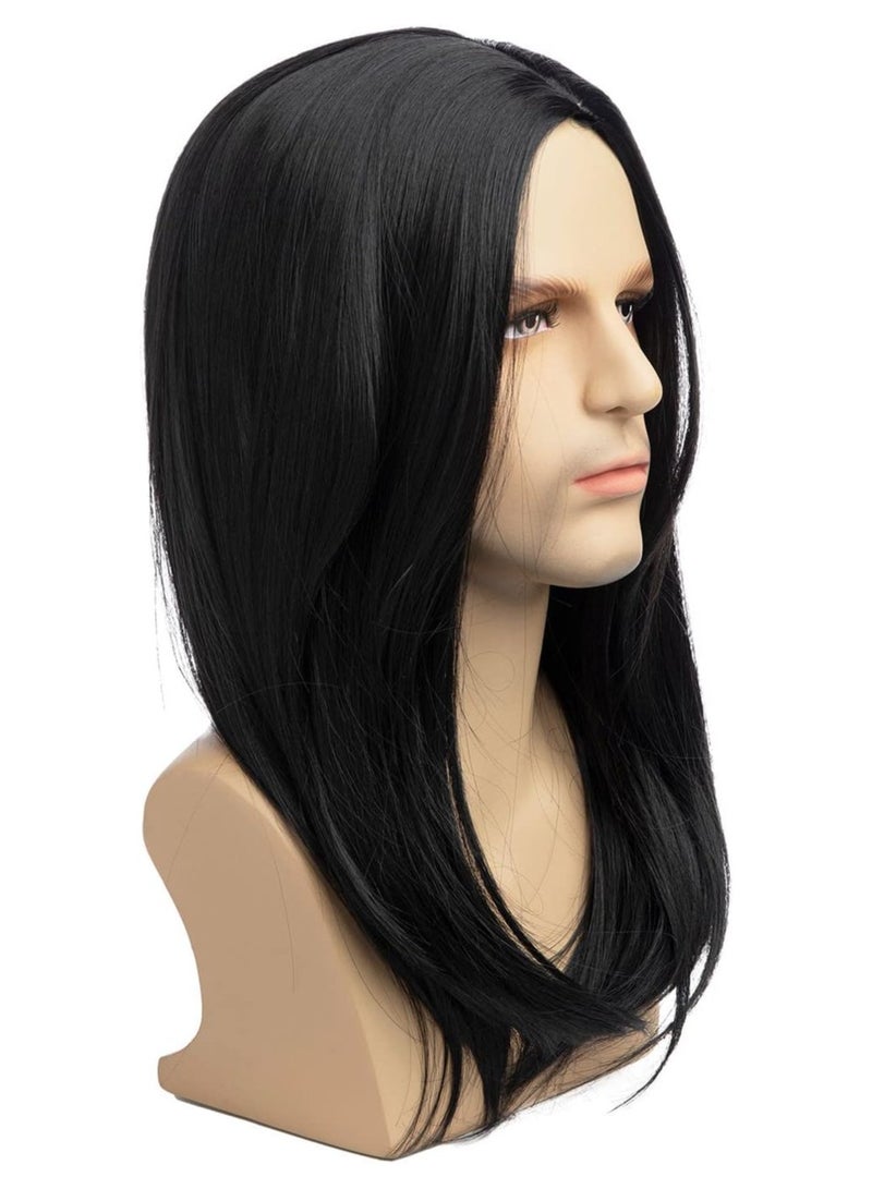 Estelle Men Wig, Medium Long Straight Wig, - Image 3