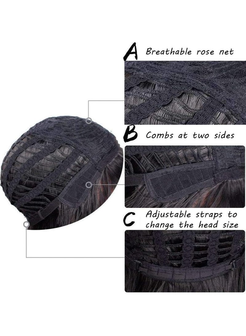 Estelle Men Wig, Medium Long Straight Wig, - Image 5