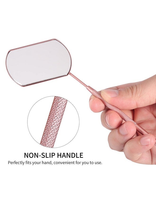 ميوفيو مرآة رموش ميوفي لتمديد الرموش، مرآة رموش كبيرة جدًا 60 مم، مرآة مكياج قابلة للفصل من الفولاذ المقاوم للصدأ، لون وردي - Image 3