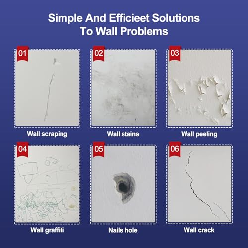 BONCART 8.6oz Drywall Patch Repair Kit - Professional All-in-1 Tool Set (Scrapers/Sandpaper/Texture Sponge/Gloves/Putty Knife) for Fast Wall Hole Repair - Image 3