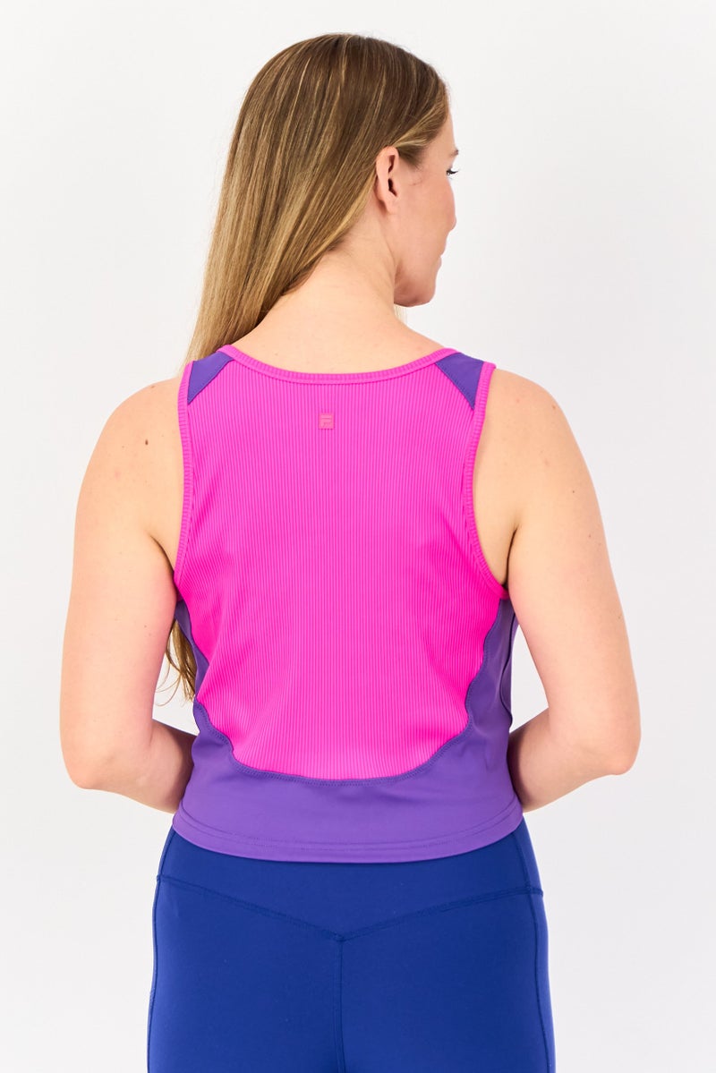 FILA Women Sportswear Fit Sleeveless Training Tank Top, Multicolor - Image 2