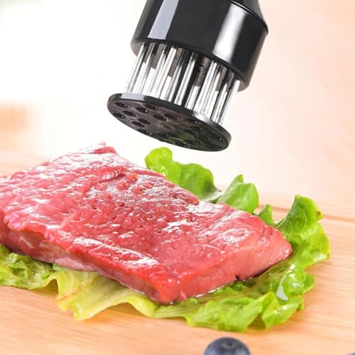WE-CEF Meat Tenderizer, Stainless Steel Needle Ultra Sharp 20 Blades Meat Tenderizer Tool for tenderizing Chicken, Beef, Steak, Veal and Pork (Black - 1) - Image 4