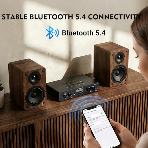 Studiofinix Bluetooth 5.4 Home Stereo Audio Amplifier Receiver, 4-Zone 8-Channel 60W x 8 Output,Optical/USB/Mic/Karaoke, Independent Zone Control, Multi-Room Audio for Home Theater and Studio - Image 2