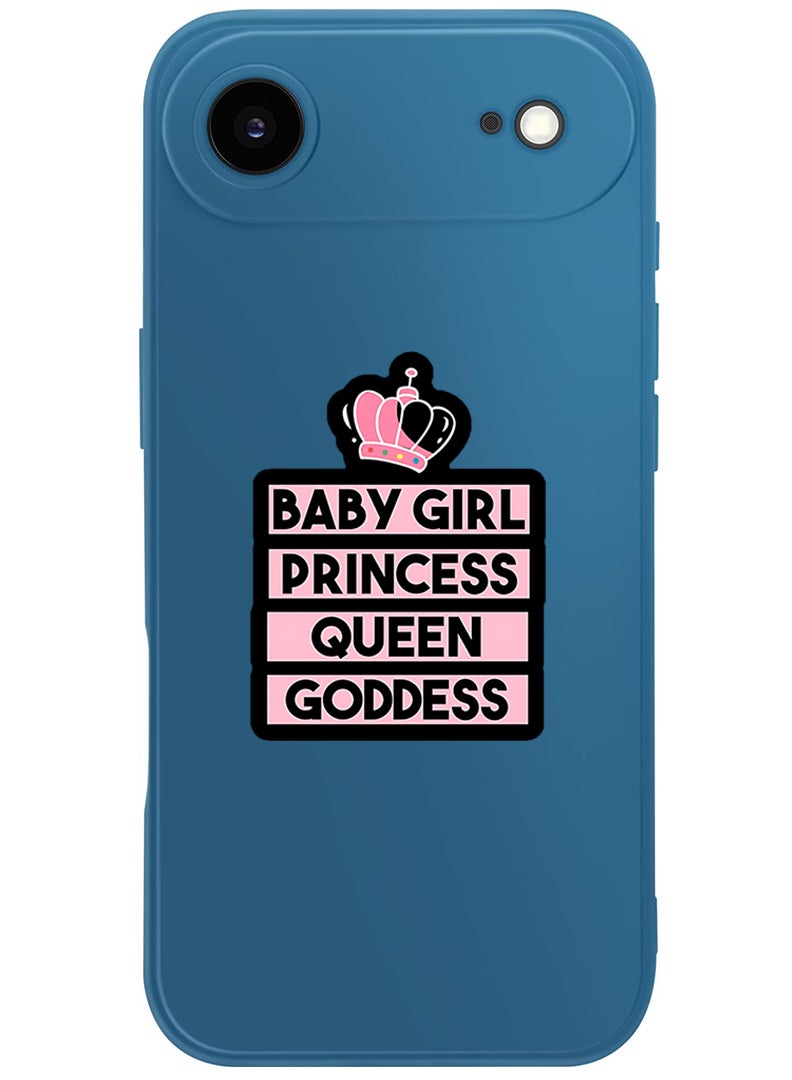 Theodor Protective Slim Fit Case Liquid Silicone Cover with Full Body Protection Anti-Scratch Shockproof Case For Apple iPhone 17 Air (Blue) Baby Girl Princess - Image 1