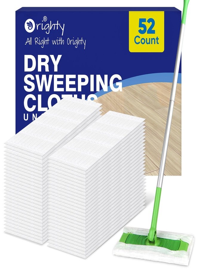 Orighty Dry Sweeping Cloths, Mop Pads Refills Compatible with Swiffer Sweeper, 52 Count Disposable Duster Refills for Floor Mopping and Cleaning - Image 1