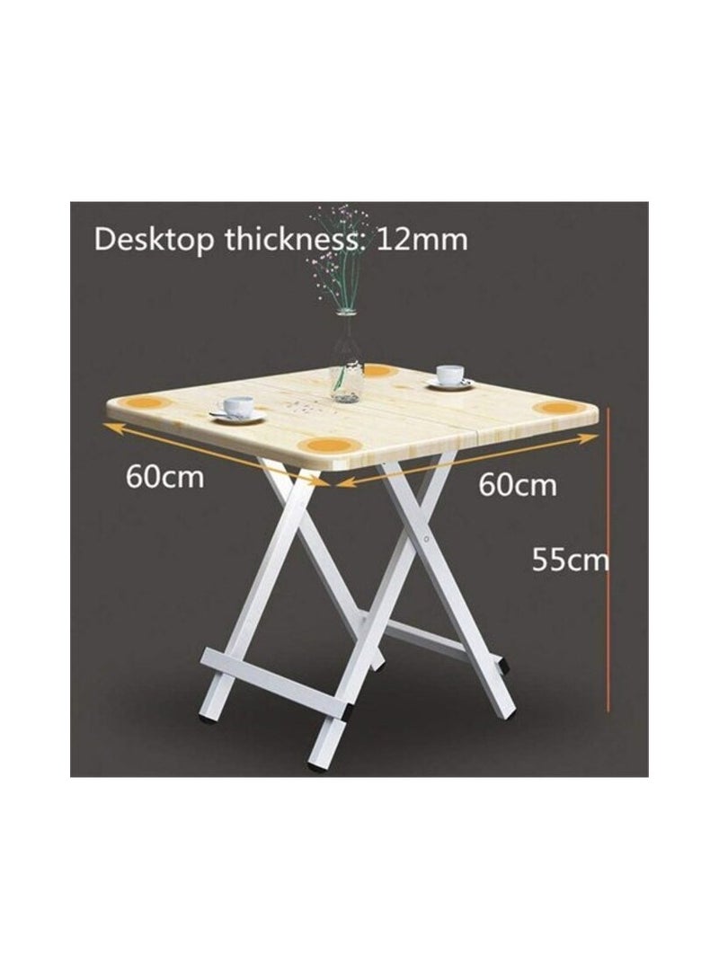 Promass Portable Picnic Table (A-Black Wood Grain, 80 * 80 * 74Cm) - Image 2