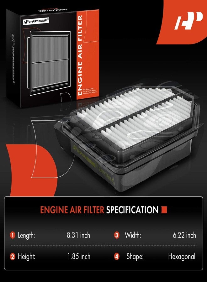 أ-بريميوم فلتر هواء محرك A-Premium ثنائي القطع متوافق مع سيارات جينيسيس G80 موديلات 2021-2024 و G90 موديلات 2023-2024، سعة 3.5 لتر، بديل للرقم 28113T1310 و PA99842 - Image 3