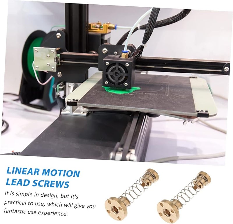 VILLCASE 8pcs Lead Screw Threaded Rod and Nut Spring Loaded for Ender 3 Pro Printer Tools Size 5.5X2.2X2.2CM - Image 5