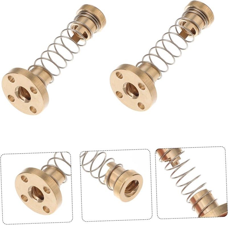 VILLCASE 8pcs Lead Screw Threaded Rod and Nut Spring Loaded for Ender 3 Pro Printer Tools Size 5.5X2.2X2.2CM - Image 4