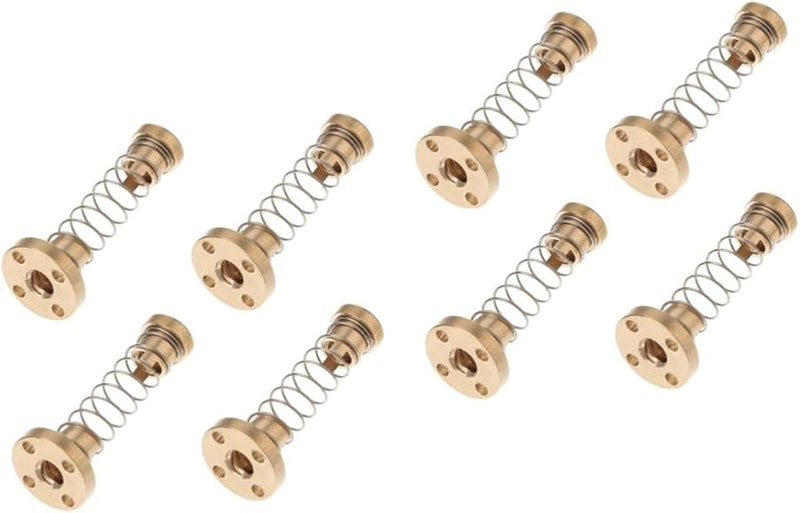 VILLCASE 8pcs Lead Screw Threaded Rod and Nut Spring Loaded for Ender 3 Pro Printer Tools Size 5.5X2.2X2.2CM - Image 1