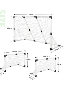 Spall Portable Soccer Goal Nets 2-in-1 Pop-up Football Goals Set Easy Assembly for Kids Adult  - Image 5