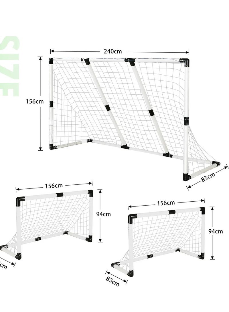 Spall Portable Soccer Goal Nets 2-in-1 Pop-up Football Goals Set Easy Assembly for Kids Adult - Image 5