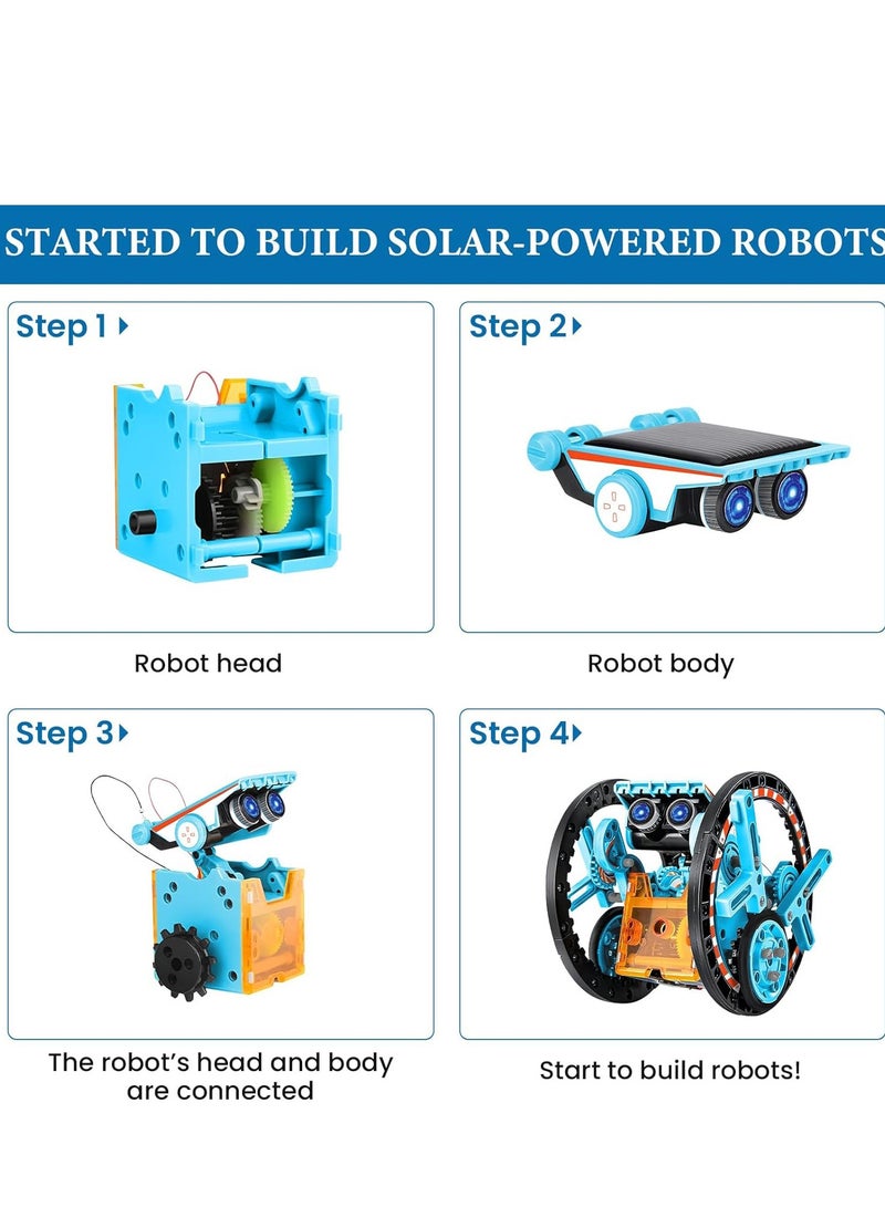 Beauenty 205Pcs Solar Robot Kit, 29-in-1 STEM Robot Science Kit Toys for Kids Aged 8-16, Educational DIY Assembly Creation Set with Solar Powered Motorised Engine, Science - Image 3