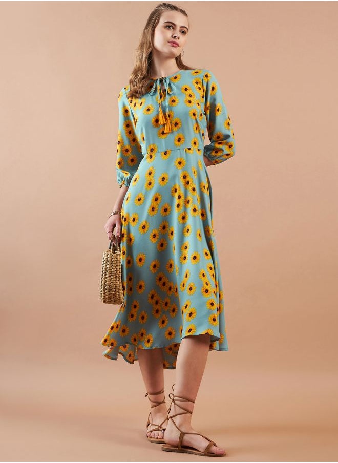 Freehand Women Regular Fit Casual Floral Print Shift Dress  - Image 1