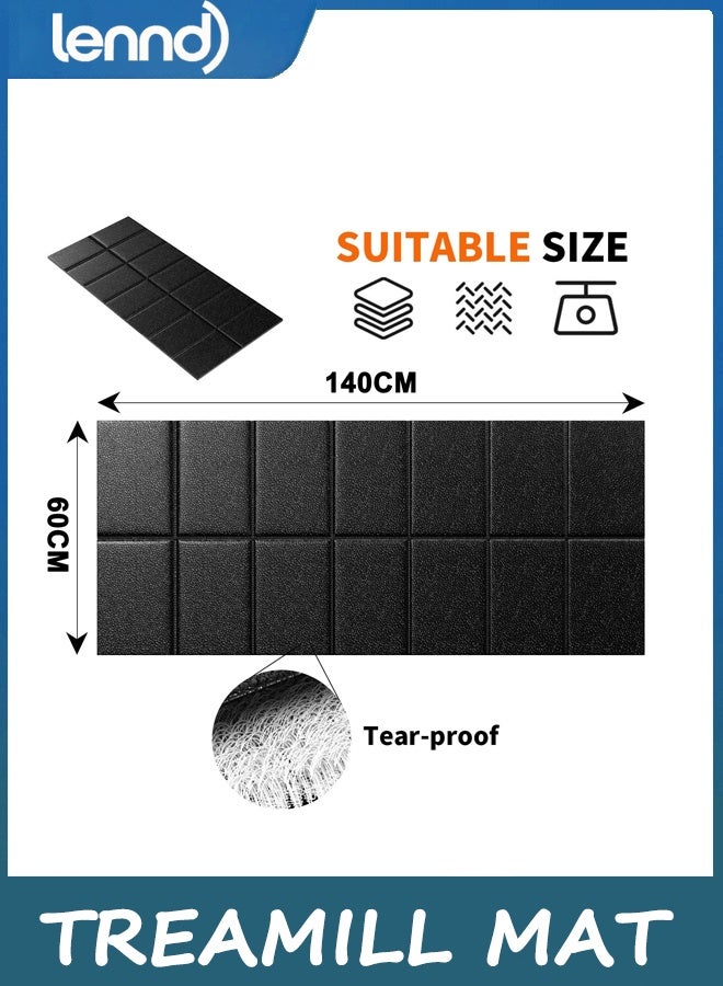 LENND Exercise Equipment Mat Bike Bicycle Trainer Floor Protector Mat, Treamill Mat for Hardwood Floors, High Density, 1/4 Thickness, Folable, Floor Protection for Bike, Elliptical, Treadmill - Image 2
