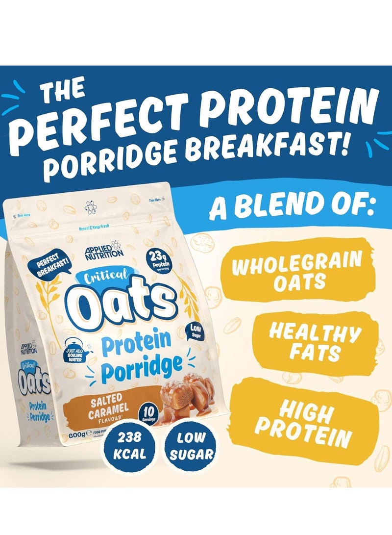 أبلايد نيوتريشن عصيدة بروتين الشوفان الحرجة - 600 جرام بنكهة الكراميل المملح، وجبة إفطار غنية بالبروتين، تدعم نمو العضلات وتعافيها - Image 2