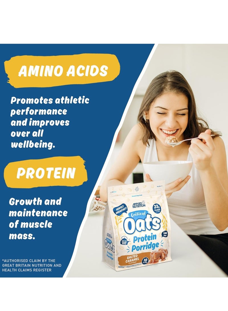 أبلايد نيوتريشن عصيدة بروتين الشوفان الحرجة - 600 جرام بنكهة الكراميل المملح، وجبة إفطار غنية بالبروتين، تدعم نمو العضلات وتعافيها - Image 4